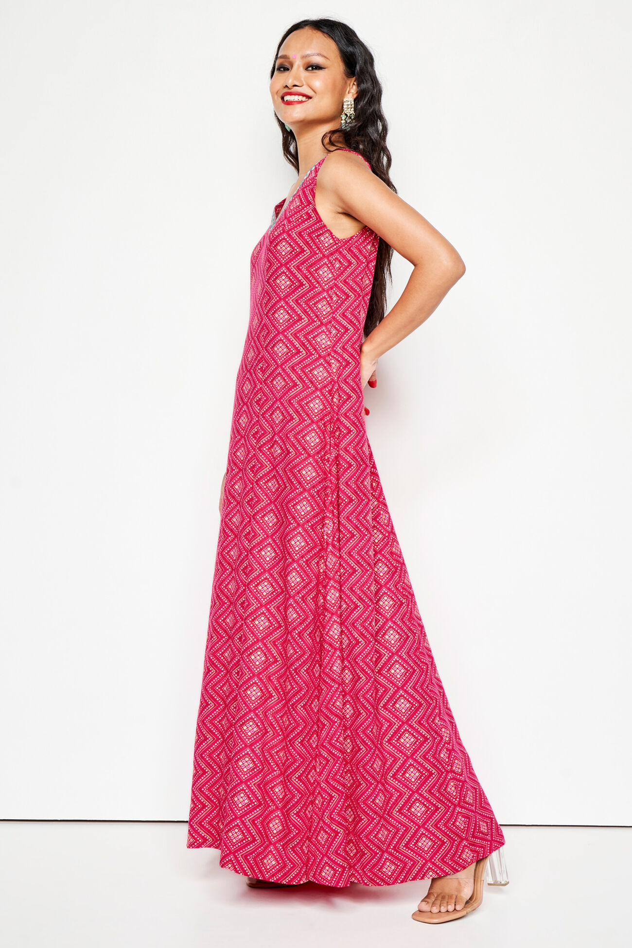 Priyo A-Line Maxi Dress, Pink, image 2